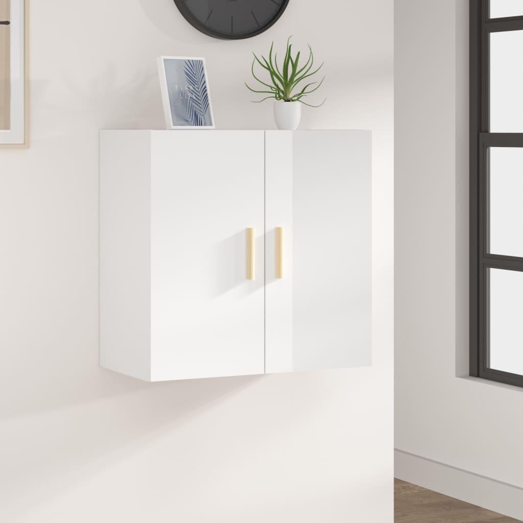 Vægskab 60x30x60 cm konstrueret træ hvid højglans