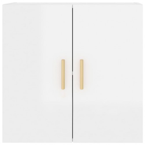 Vægskab 60x30x60 cm konstrueret træ hvid højglans