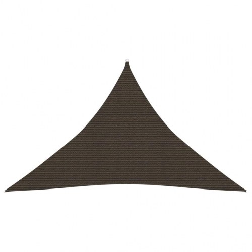 Solsejl trekant 5×5×6 m - HDPE 160 g/m², brun