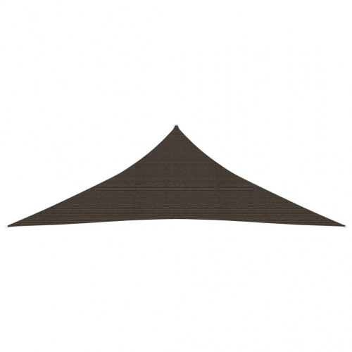 Solsejl trekant 5×5×6 m - HDPE 160 g/m², brun