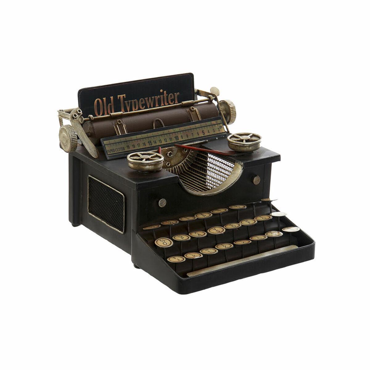 Dekorativ figur - Vintage skrivemaskine, sort, 24 × 26 × 15 cm