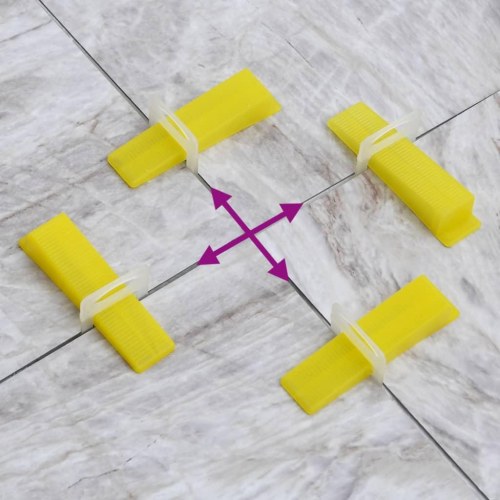 Nivelleringsklips til fliser - 250 stk., 1 mm afstand