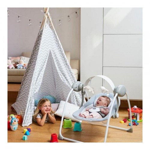 Babygynge Chicco Relax & Play Swing - grå/hvid