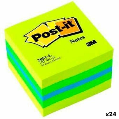 Klæbende huskesedler Post-it 2051-L Multifarvet 5,1 x 5,1 cm (24 enheder)