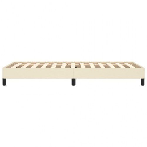 Sengeramme 80x200 cm kunstlæder cremefarvet