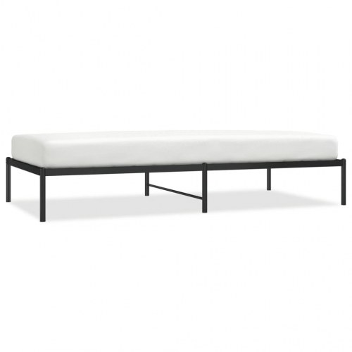 Sengeramme i metal 100 x 200 cm - sort, klassisk platformsseng