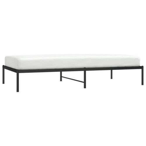 Sengeramme i metal 100 x 200 cm - sort, klassisk platformsseng