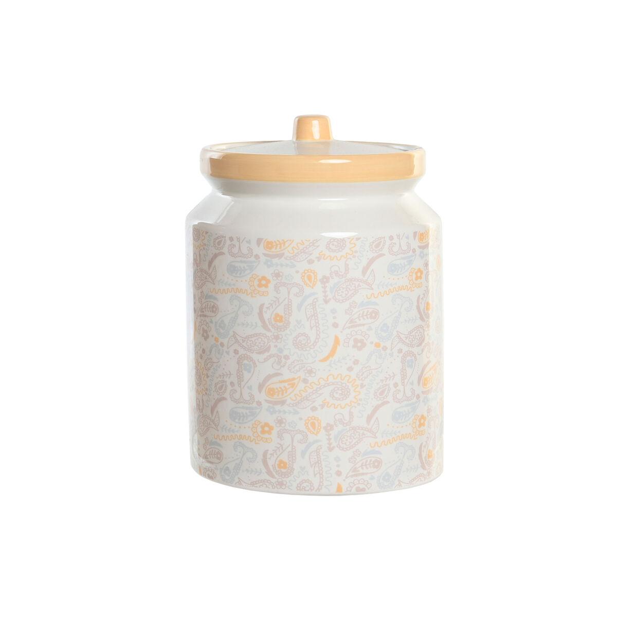 Blik 15 X 15 X 21 Cm Hvid Gul Dolomite Shabby Chic