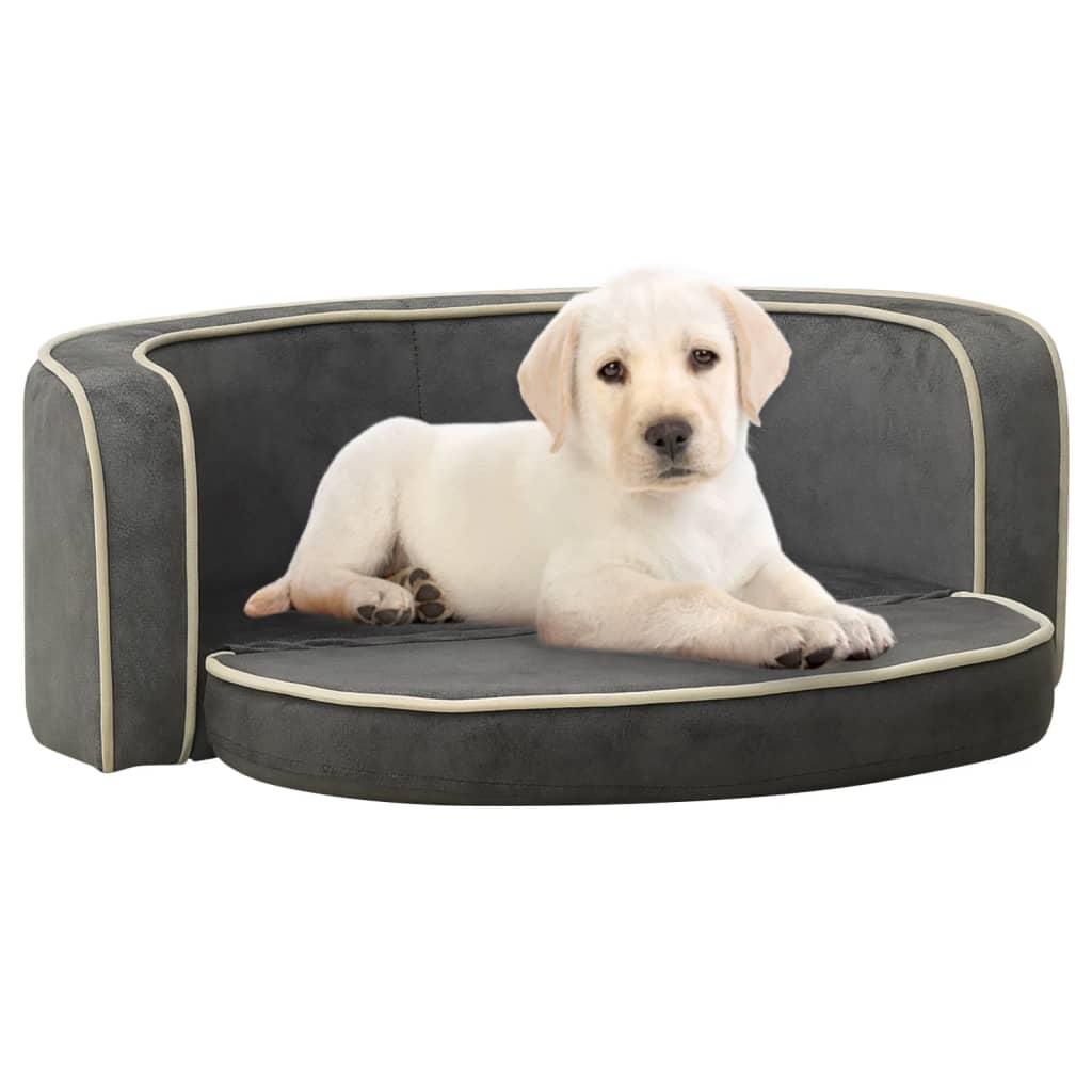 Foldbar hundesofa 73x67x26 cm vaskbar hynde plys grå