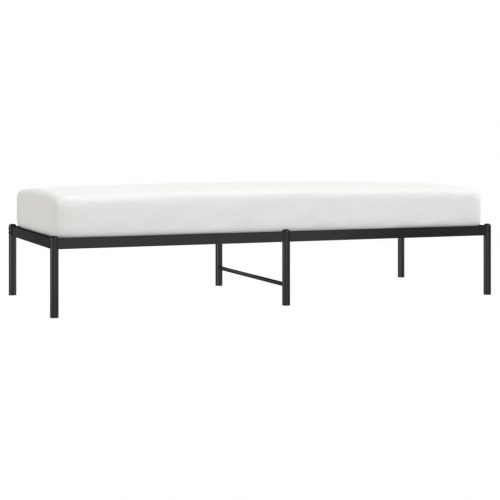 Sengeramme i metal 75×190 cm - sort platformsseng