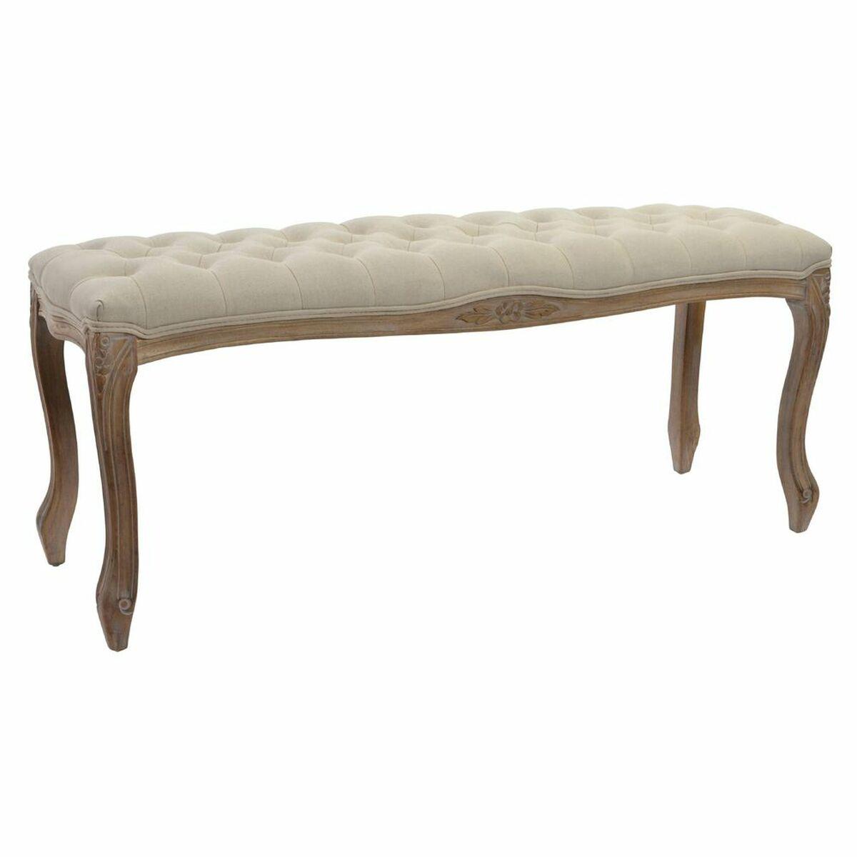 Stol 110 x 37 x 48 cm Natur Beige Træ Gummitræ