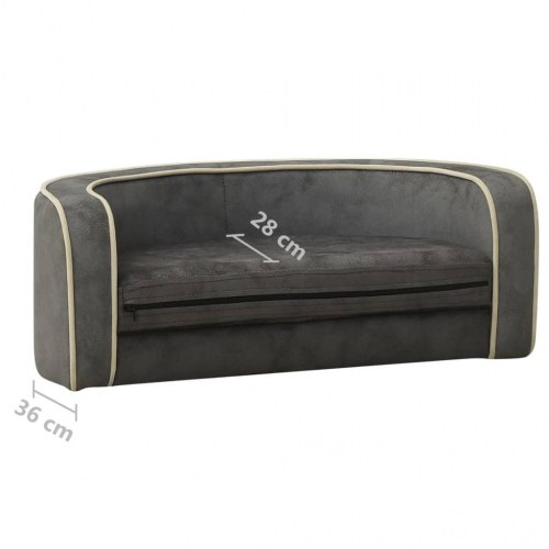 Foldbar hundesofa 73x67x26 cm vaskbar hynde plys grå