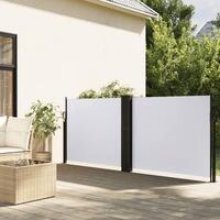 Sammenrullelig sidemarkise 120x1000 cm hvid
