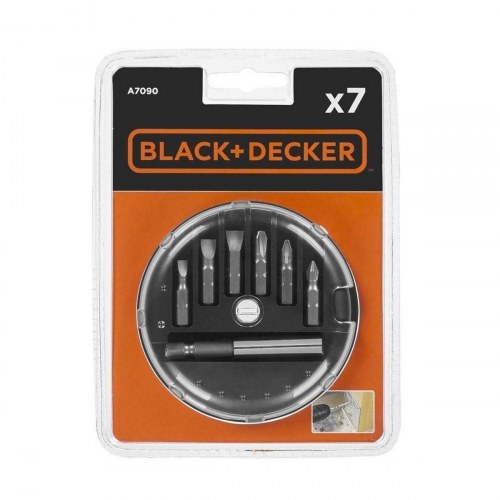 Bit sæt til skruetrækker Black & Decker A7090-XJ - 7 dele