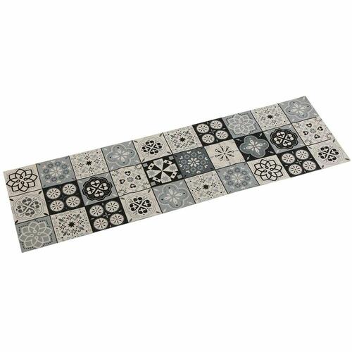 Bordløber Versa Mosaik Sort Polyester (44,5 x 0,5 x 154 cm)