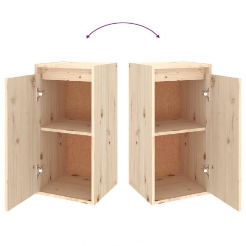 Vægskabe 2 stk. 30x30x60 cm massivt fyrretræ