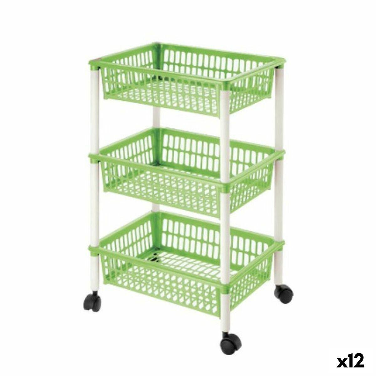 Rullebord Tontarelli Mito 3 Plastik Grøn 40 x 29 x 62 cm (12 enheder)