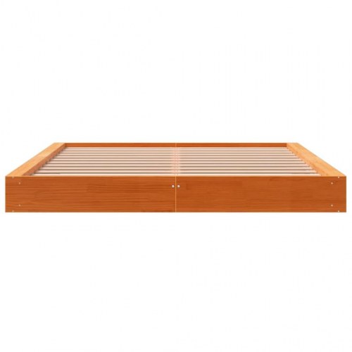 Sengeramme 200 x 200 cm i massivt fyrretræ - gyldenbrun