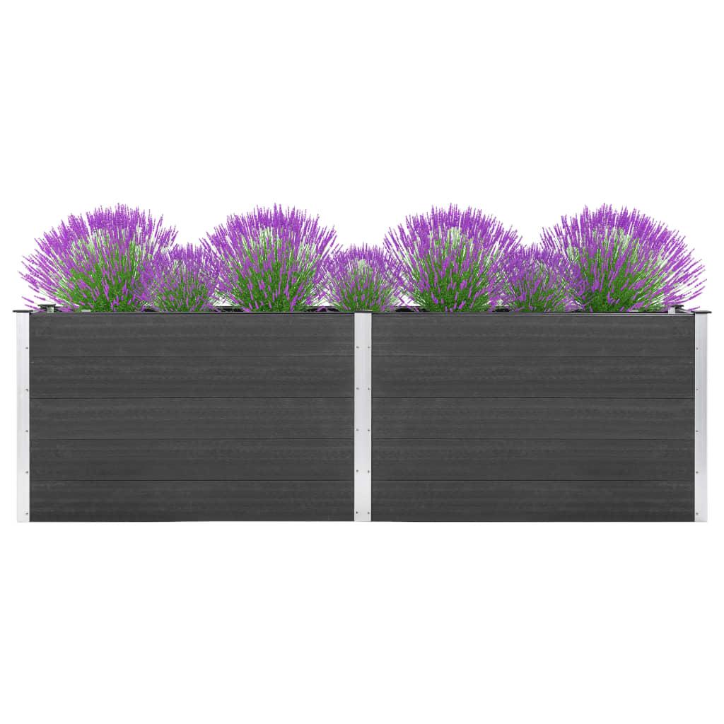 Højbed Wpc Grå - 200 x 100 x 91 cm