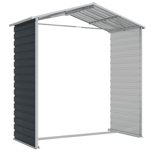 Haveskur 191x130x198 cm galvaniseret stål antracitgrå