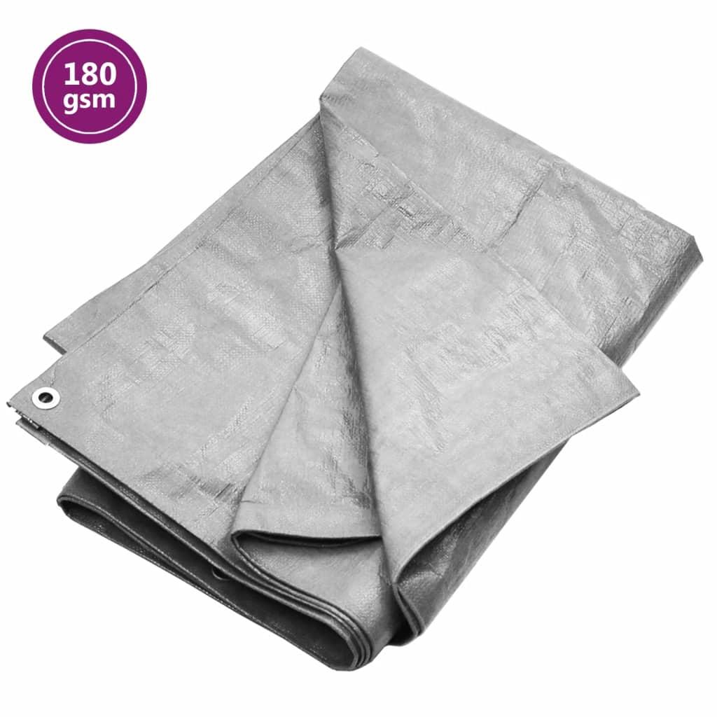 Presenning 4x6 m 180 g/m² HDPE grå