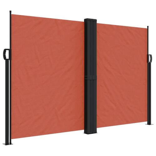 Sidemarkise 160x1000 cm sammenrullelig terrakottafarvet