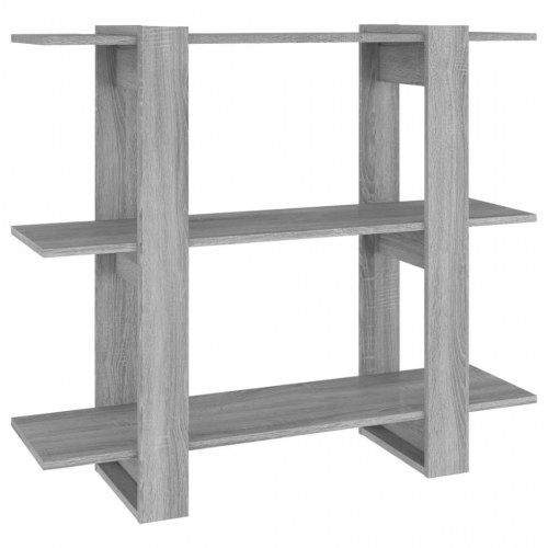 Bogreol/rumdeler 100×30×87 cm - grå sonoma-eg
