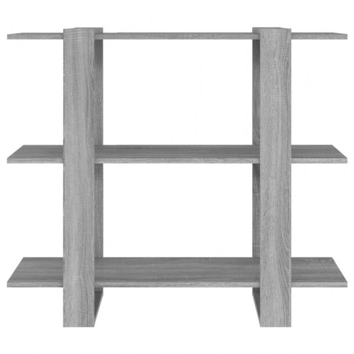 Bogreol/rumdeler 100×30×87 cm - grå sonoma-eg