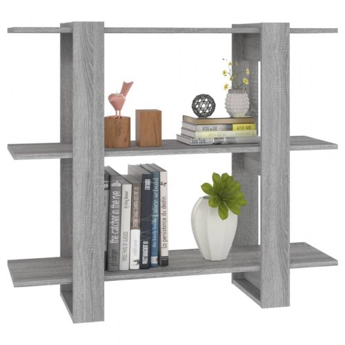Bogreol/rumdeler 100×30×87 cm - grå sonoma-eg