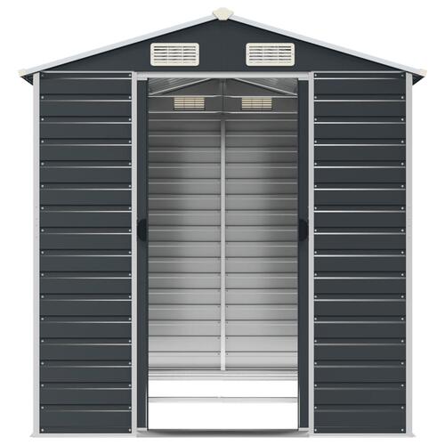 Haveskur 191x215x198 cm galvaniseret stål antracitgrå