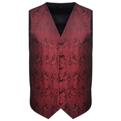 Bryllupsvestsæt herre str. 52 paisley bordeaux