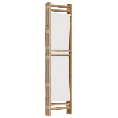 3-panels rumdeler 120 cm foldbar bambus og kanvas