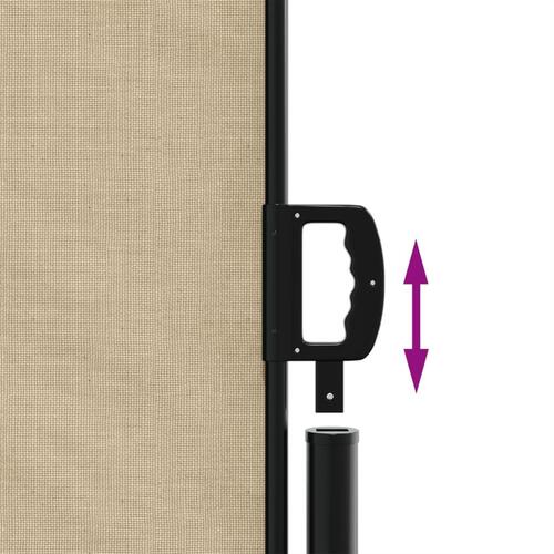 Sidemarkise 180x1000 cm sammenrullelig beige