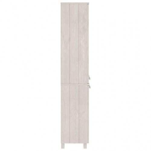 Højskab HAMAR i massivt fyrretræ - hvid, 85×35×180 cm