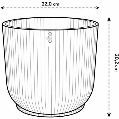 Urtepotte Elho Ø 22 cm Hvid Plastik Cirkulær