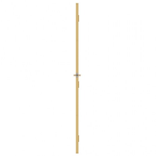 Indvendig glasdør 76 × 201,5 cm - hærdet glas og guldfarvet aluminium