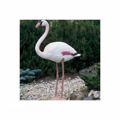 Havefigur flamingo i harpiks 90 cm - lyserød