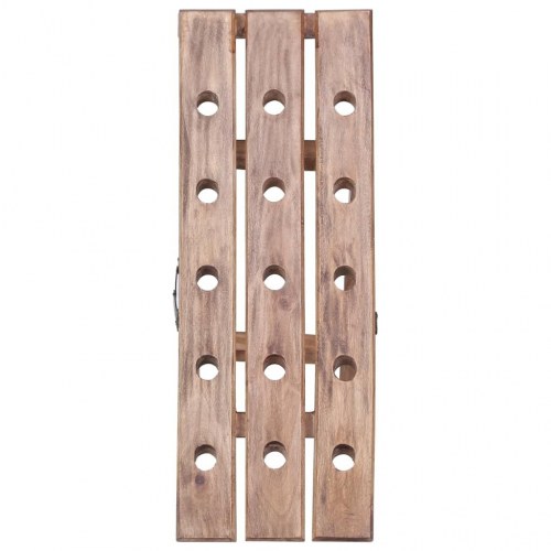 Vinreol i massivt mahognitræ - 15 flasker, 26×50×70 cm