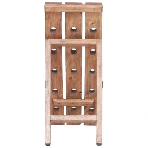 Vinreol i massivt mahognitræ - 15 flasker, 26×50×70 cm