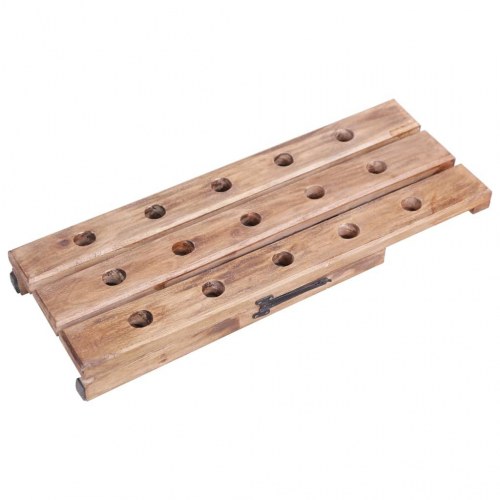 Vinreol i massivt mahognitræ - 15 flasker, 26×50×70 cm