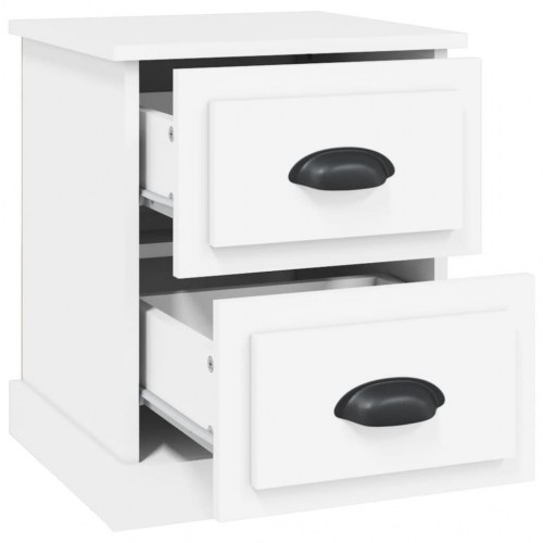 Sengeborde 2 stk. 39 x 39 x 47,5 cm - hvid