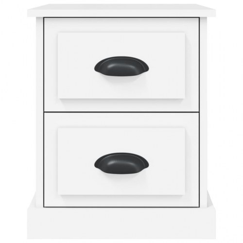 Sengeborde 2 stk. 39 x 39 x 47,5 cm - hvid