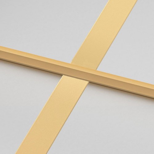 Indvendig glasdør 83×201,5 cm - hærdet glas og aluminium, guldfarvet