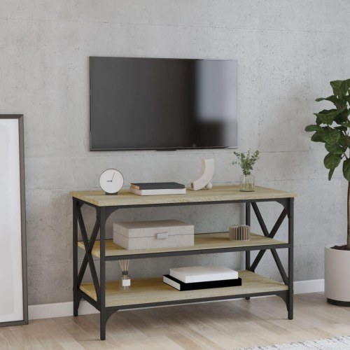 Tv-bord 80x40x50 cm konstrueret træ sonoma-eg