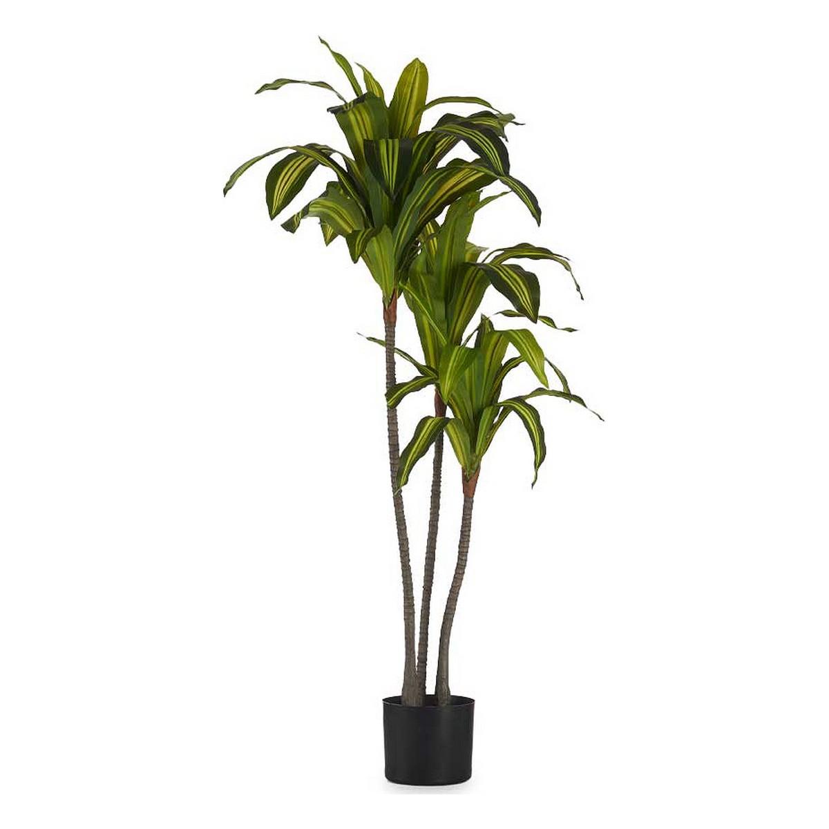 Dekorativ Plante Bredt Blad Grøn Plastik 120