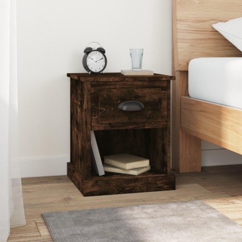 Sengeborde 2 stk. 39 x 39 x 47,5 cm - røget eg