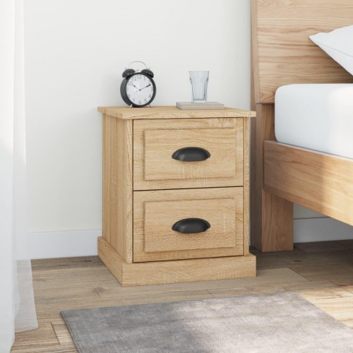 Sengeborde 2 stk. 39 x 39 x 47,5 cm - sonoma-eg