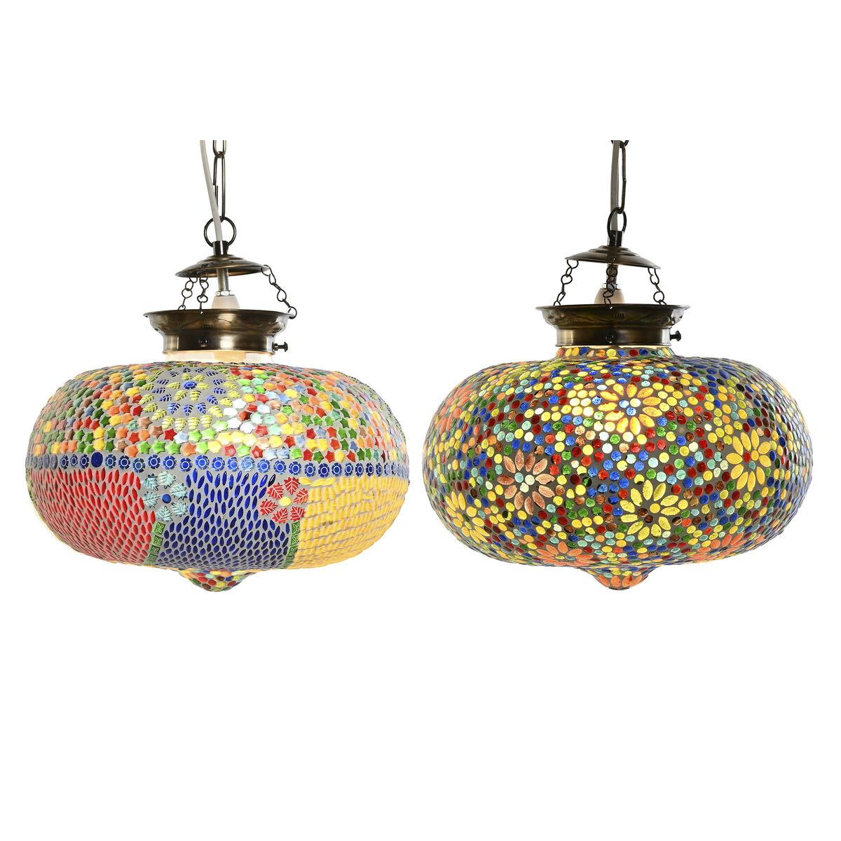 Loftslampe 32 X 32 X 26 Cm Krystal Multifarvet 25 W 2 Enheder