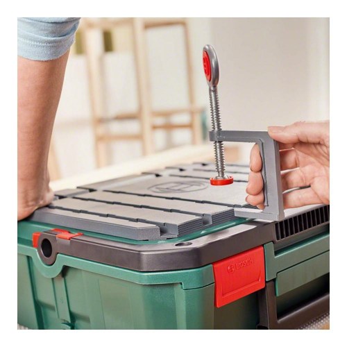 Bosch savbænk/arbejdsbord - grøn, stål, 90 × 90 cm