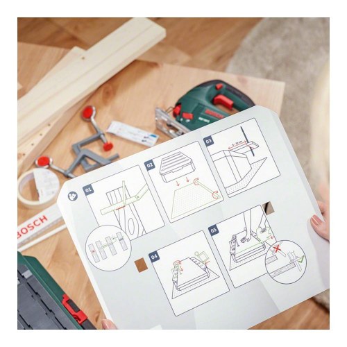 Bosch savbænk/arbejdsbord - grøn, stål, 90 × 90 cm